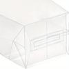 10pcs Transparent Trapezoidal Gift Bag Crystal-Clear Transparent Tote Bags Gift Bags with Long Handles Trapezoidal Tote Bag Shopping Bag Party Bag