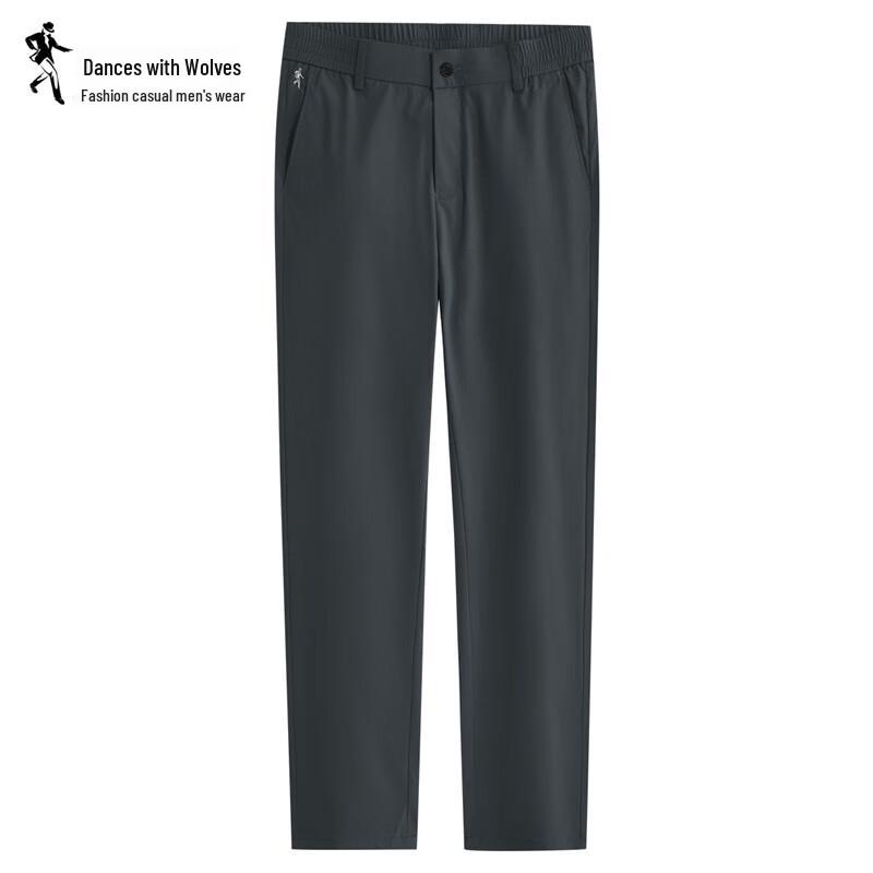 Dance with Wolves Men's Elastic Waist Quick-Dry Casual Pants
