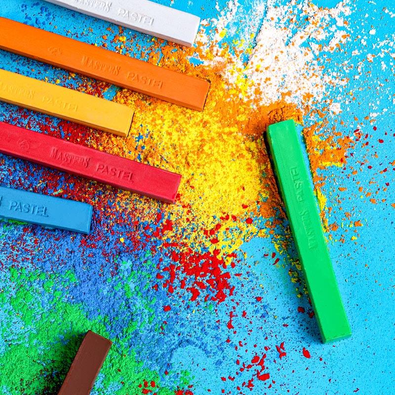 12/24/36/48 Colori/Set Set da Disegno Artistico Pastelli a Gesso Pastelli Secchi Morbidi Matite Colorate Pennello Cancelleria per Studenti Materiali Artistici