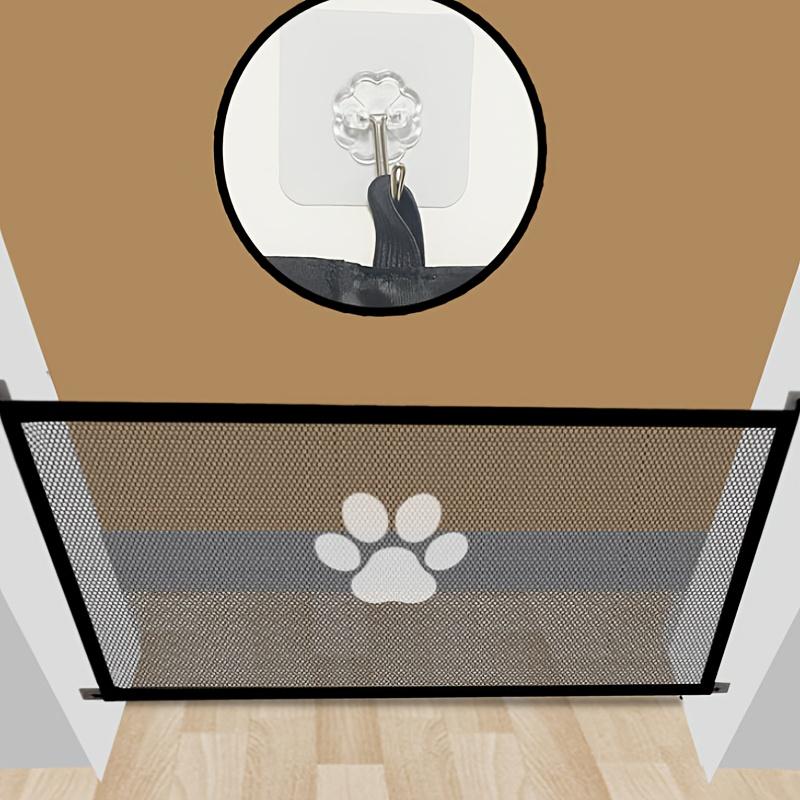 1 Porte de Sécurité Réglable Anti-Saut pour Animaux de Compagnie, Adaptée aux Encadrements de Porte - Facile à Installer Barrière d'Isolation en Maille pour Chien et Chat, Matériau Durable