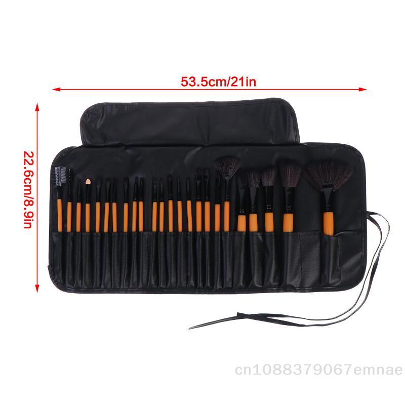 24pcs Professional Makeup Brush Set Cosmetics Brushes for Eyebrow Powder Foundation Eyeshadow Travel Pinceaux with Storage Bag