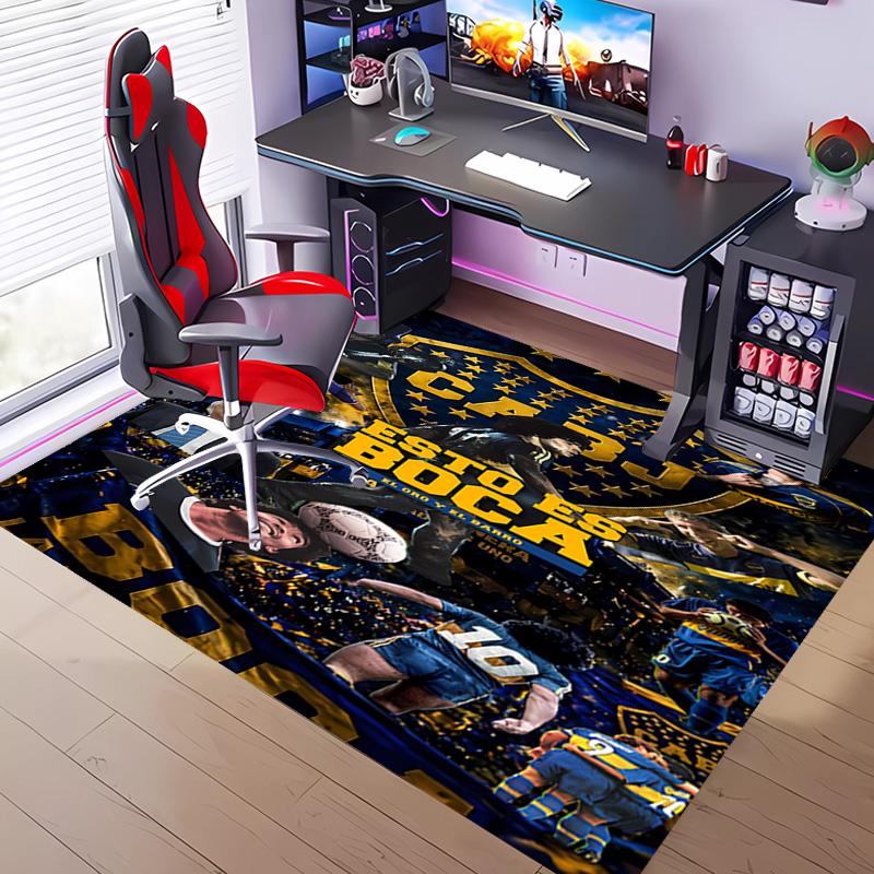 1pc Club Atlético Boca Juniors Entrance Mat, Non-Slip Mat Area Rug,Room Decor, Outdoor Decor, Kitchen Rug,Doormat - Machine Washable, Easy to Clean