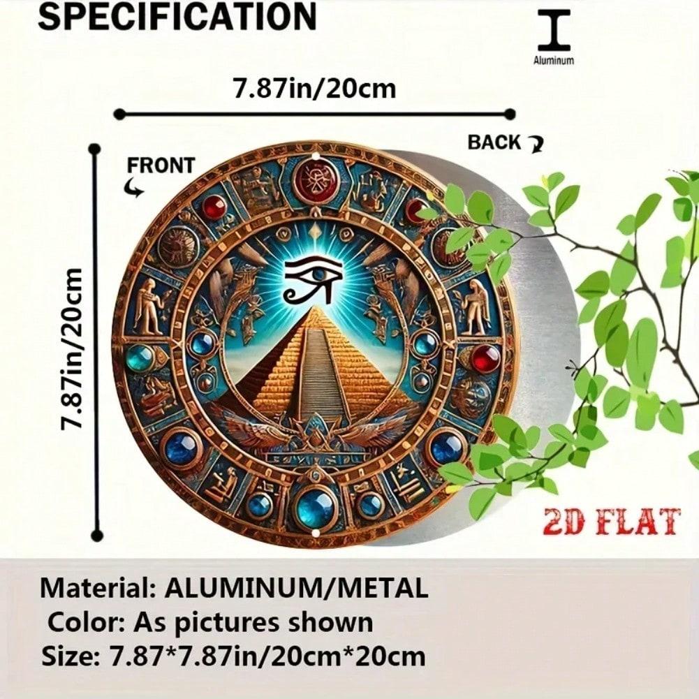 Vintage Metal Wall Art Eye of Horus Egyptian Sign for Pub Cafe Decor