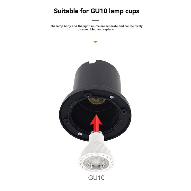 

A25F-GU10 Bulb Round Casing For Outdoor Ground Spot Lighting, Underground Lamp Housing