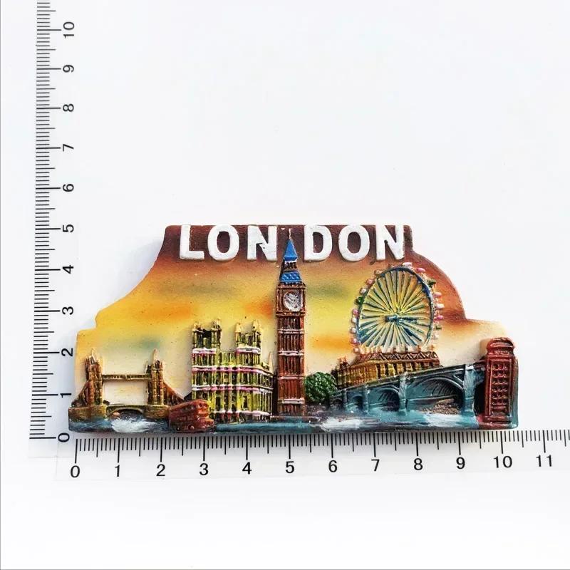 British Fridge Magnets London Bus  Big Ben Manchester Windsor Oxford Bear England Magnetic Fridge Stickers Collection Gifts