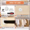 2Pairs Solid Plastic Closet Pole Sockets With Screws Wardrobe Tube Support  Closet Organization