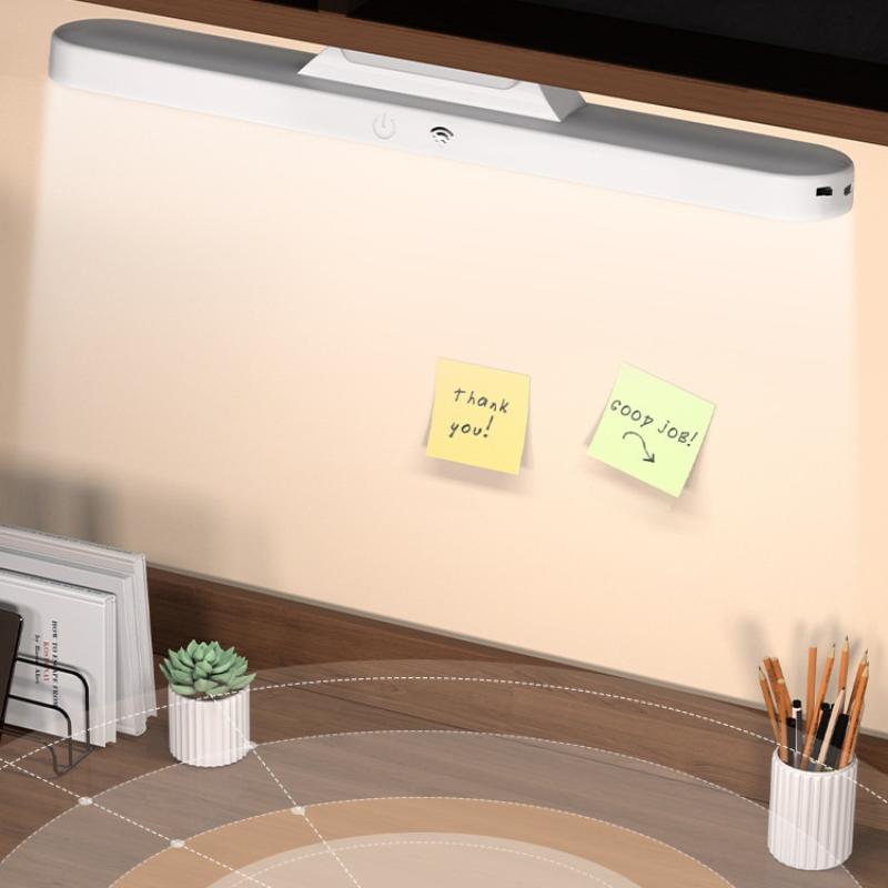 Dálkově ovládaná LED stolní lampa Magnetické závěsné noční světlo USB dobíjecí stolní lampa 3 barvy Světlo na čtení do skříně, skříňky, šatní skříně