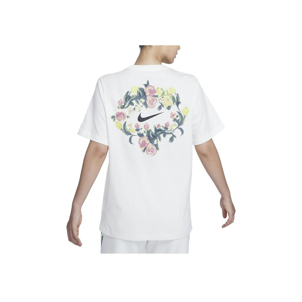 Nike T-shirt à col rond graphique Logo Floral Collection Artiste Sportswear Femme T-shirts Blanc HF4684-133