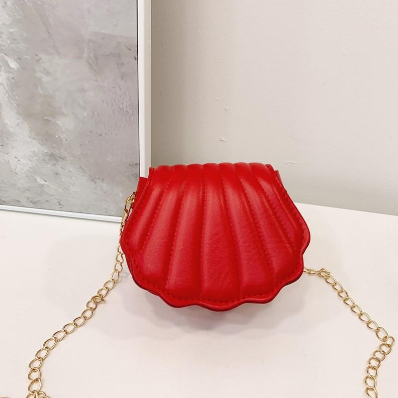 Exquisite Shell Cute Mini Childrens Shoulder Bag With Chain Casual Style