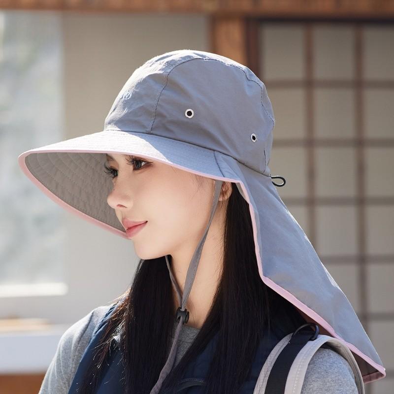 Summer Sun Protection Hat With Wide Brim And Neck Shield For Women Outdoors