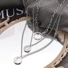 Gothic Queen's Portrait Coin Pendants Grunge Y2K Layer Chain Hip Hop Necklace Choker Stainless Steel Necklace For Women Zircon