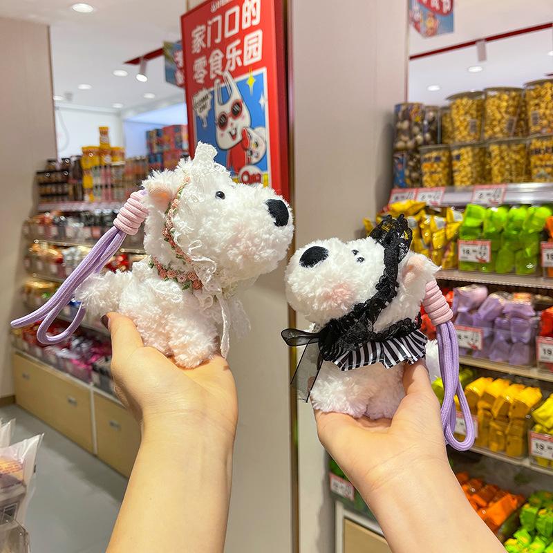 Cute Cute West Highland Puppy Pendant Plush Toy Doll Cartoon Schoolbag Hanging Ornament Keychain Doll
