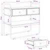 Artisan Oak Console Table 80 X 40 X 75 Cm Engineered Wood