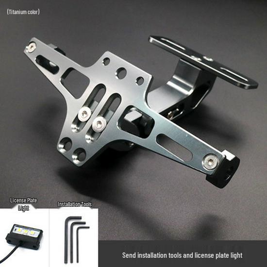 Adjustable CNC Aluminum Motorcycle License Plate Frame with Light for MSX