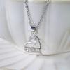Süßwasserhalskette Zirkon einfach Liebesherzförmig Mutter Schlüsselbeinkette leichter Luxus Mode