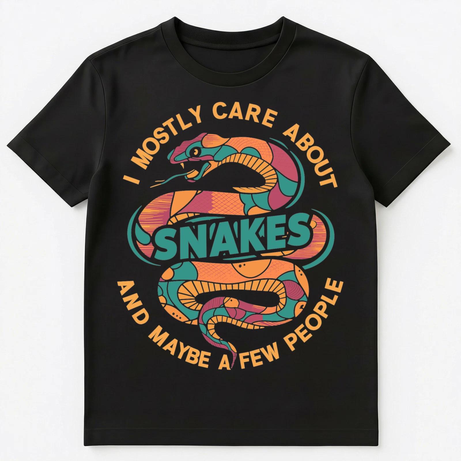 Care About Snakes Funny Unisex T-Shirt L