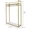 Freestanding 180cm Gold Metal Garment Rack – Clothing Display Stand for Store & Home Use