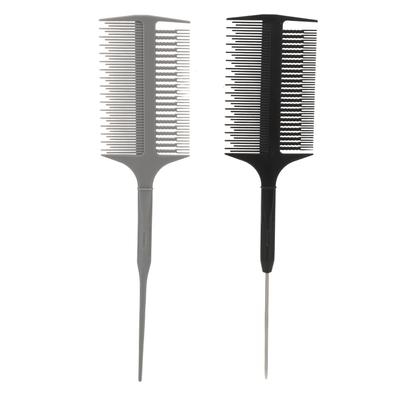 Highlighter-Kamm, doppelseitiges Haar-Sektionskamm-Set zum Färben für das Friseur-Haarstyling