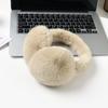 Womens Winter Fleece Ear Warmers - Soft Plush Earmuffs Cold Weather Unisex In White Pink Black Gray Beige Caramel