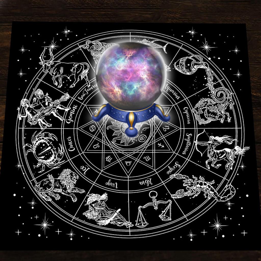 Square Flannel Tarot Altar Cloth Card Board Game Astrology Oracles Card Pad Table Cover Card Mat Divination Tablecloth