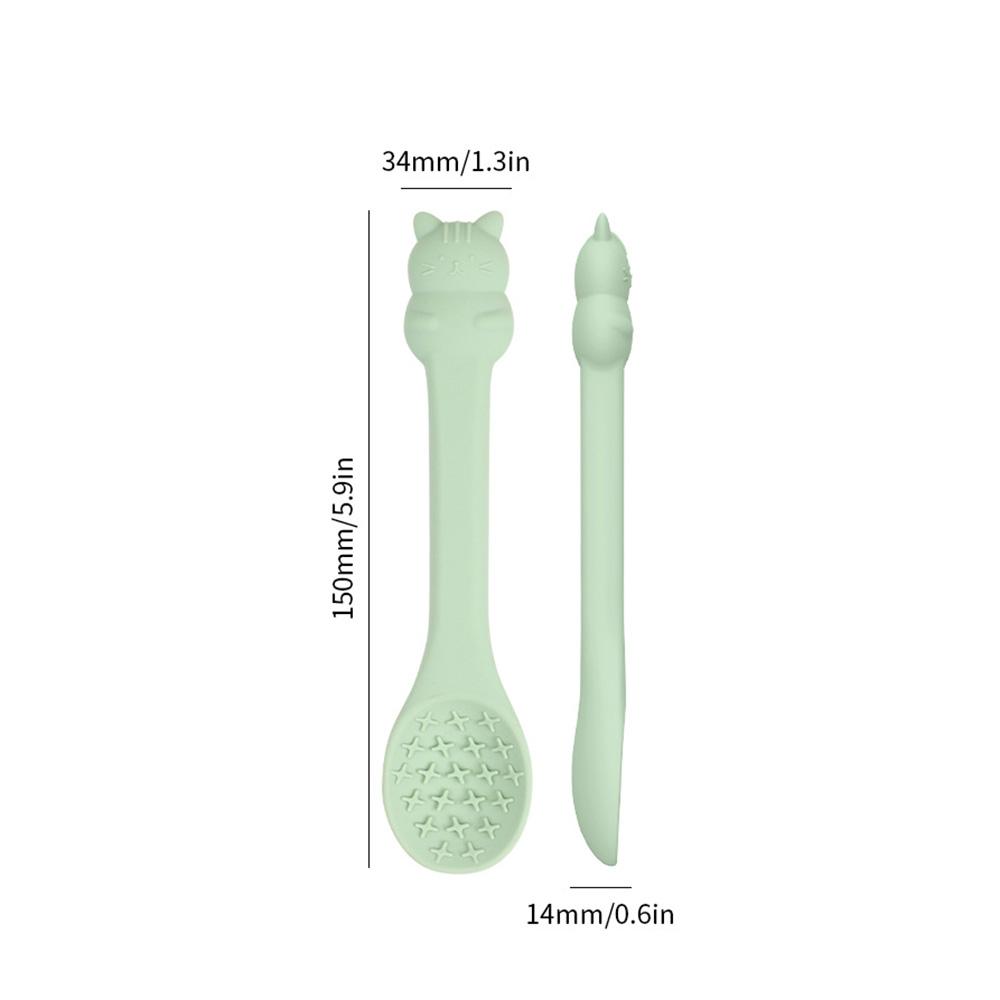 Pet Cat Food Spoon Set: Cat Treat Spoon + Dry Food Scoop, Durable Cat Feeding Utensils, Essential Pet Cat Dining