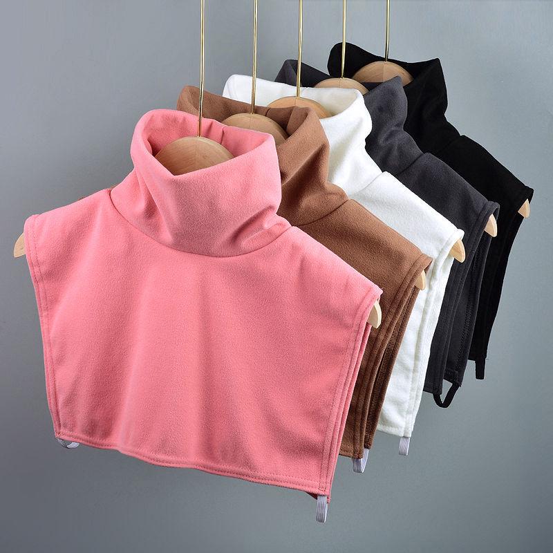 Thickened Fleece-Lined High-Stretch Decorative Collar for Autumn/Winter Warmth and Neck Protection