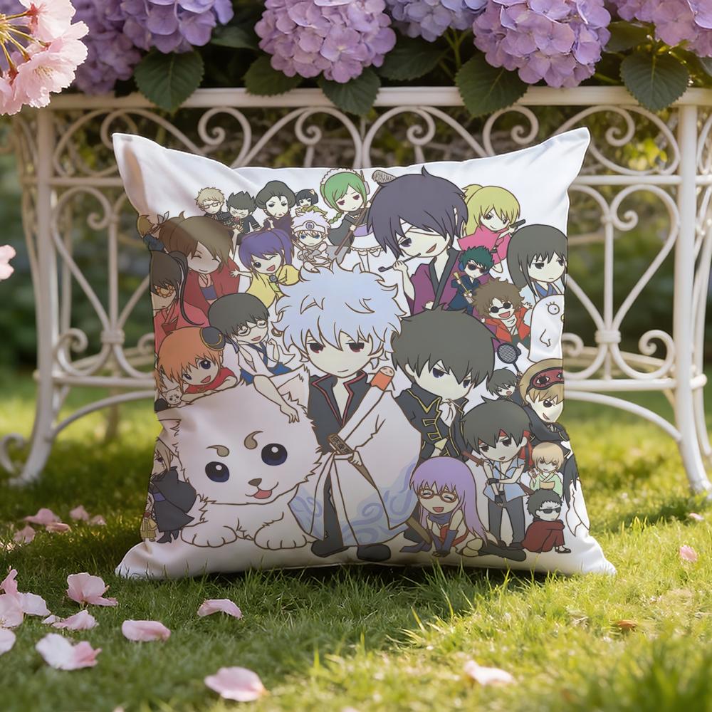 Anime G-Gintama Cushion Cover Home & Car Dual-Scene Pillow Cover: Reversible for Premium Comfort