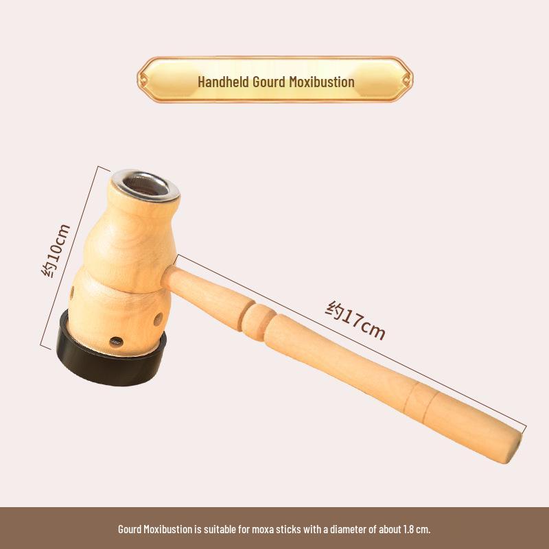 Eucalyptus Wooden Handheld Moxibustion Box for Full Body Calabash Moxibustion