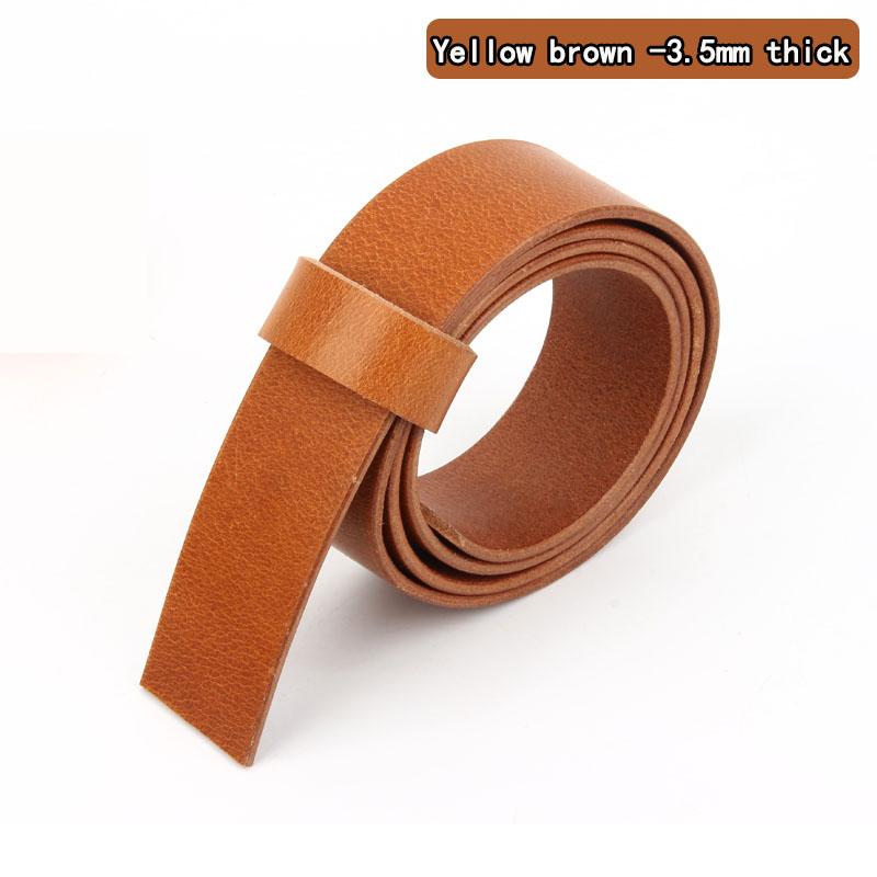 Pure cowhide original color vegetable tanned leather belt strip semi-finished headless pants belt for women and men handmade DIY