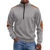 Men's Colorblock Half Zip Stand Collar Sweatshirt Men's Sports Large Size Casual Stand Collar Sweatshirt