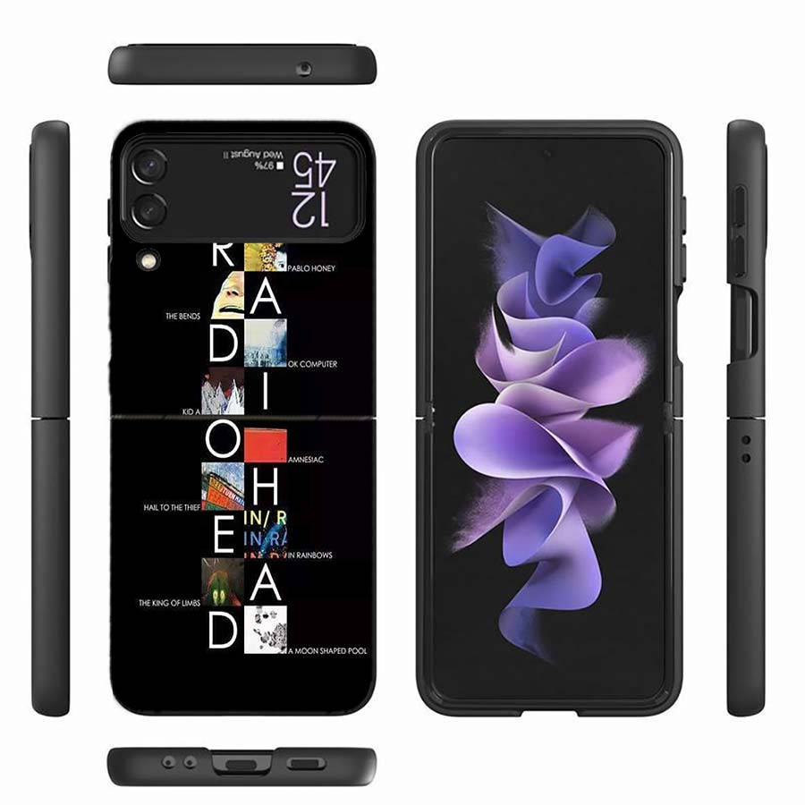 Bnad R-Radiohead Phone Case For Samsung Z Flip 6 7 5G Z Flip 5 Galaxy Z Flip 3 4 5G ZFlip Shockproof Hard Cover TPU PC Coque Cap