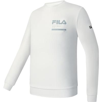 Fila Automne 2023 Nouveau Basique Sport Course Manches Longues Pull Haut de Fitness Hommes tops Rose Pâle Blanc A11M341204FIV