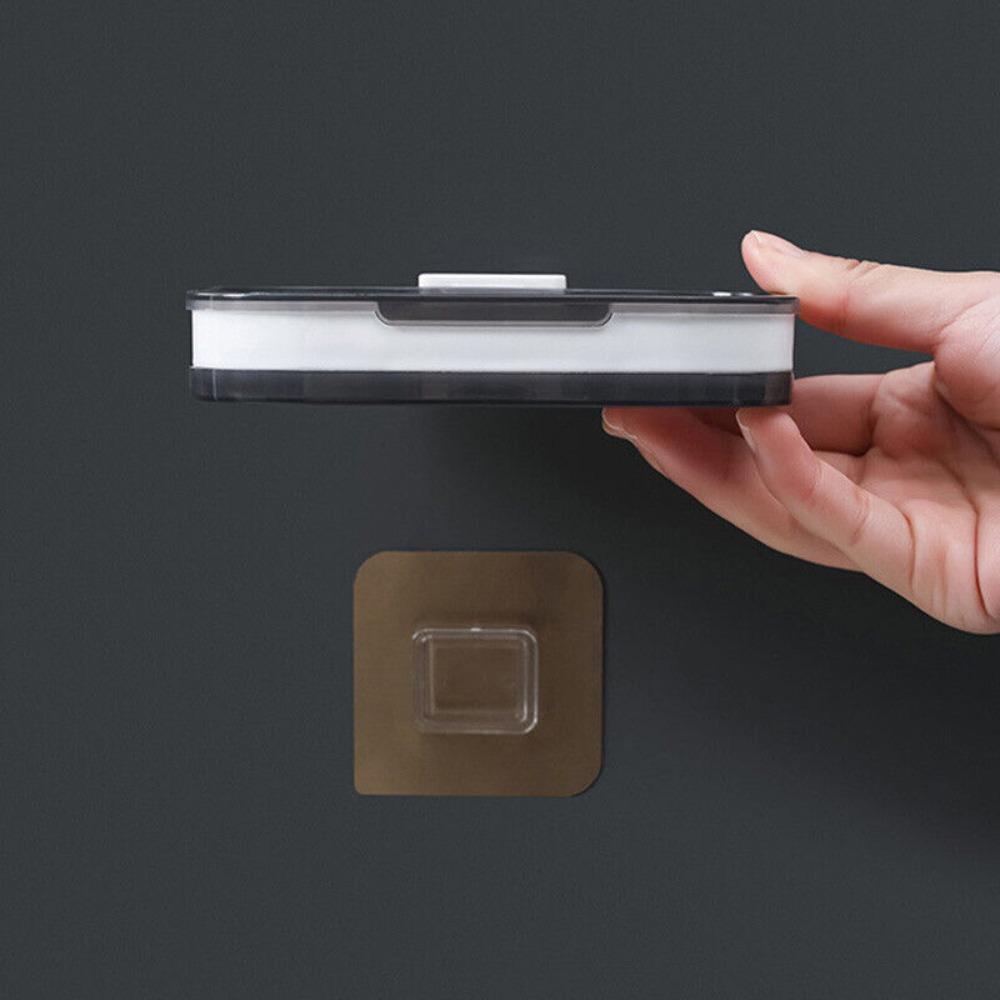 Strong Suction Soap Dish Holder Bathroom Shower Bath Net Drain Case Tray Box /..