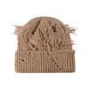 Autumn and Winter Ripped Knitted Hats for Women Outdoor Ear Protection Cold Hats for Couples  Versatile Warm Woolen Hats for Men Trendy