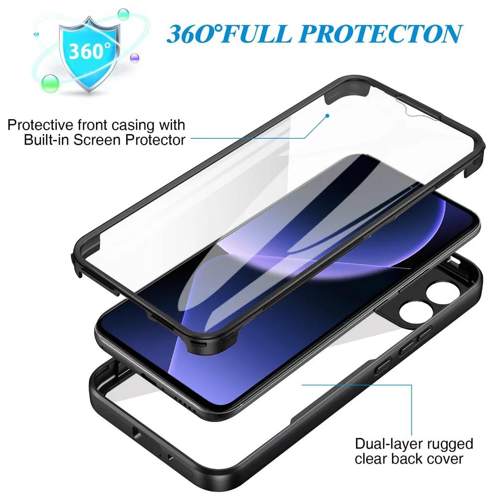 360 Full Cover Case For Xiaomi Mi 13T 12T 11T Pro Bumper Funda For Mi 14 11 12 13 Lite 5G 12S Ultra Clear Shockproof Phone Cover