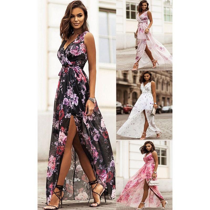 

Women s Independent Amazon Chiffon Dress Summer Dress White 2XL