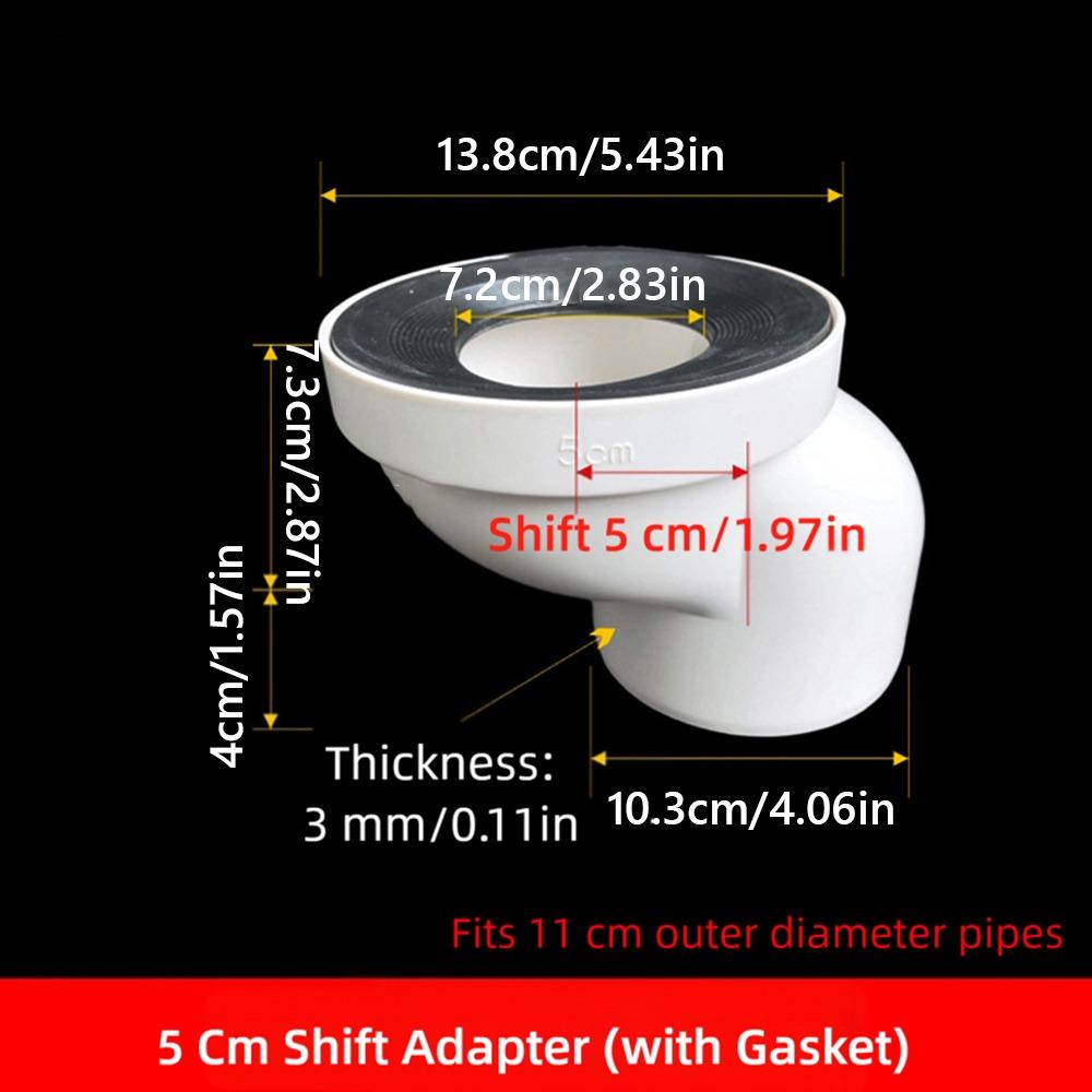PVC-Kunststoff Toilettenspülrohr 110mm Versatzflansch-Adapter Toiletteninstallation
