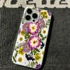 Luxury Flower Pattern Phone Case For Iphone 11 12 13 14 Plus 15 16 17 Pro Max 17Air Phone Cover Non-Yellowing Coque Funda