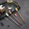 Stainless Steel Straw Spoons, Innovative Dessert Kitchen Tools, Shovel Spoon Straws For Bar Use