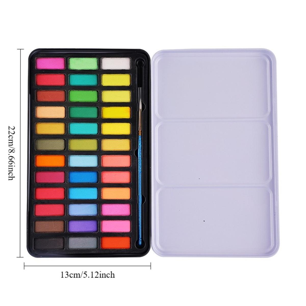 

Портативный металлический бокс Набор твердых акварельных красок для искусства и рисования от руки Портативные художественные принадлежности