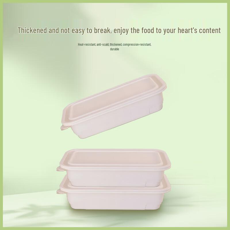 Huazhe Jingwei 650ML Rectangular Biodegradable Meal Box