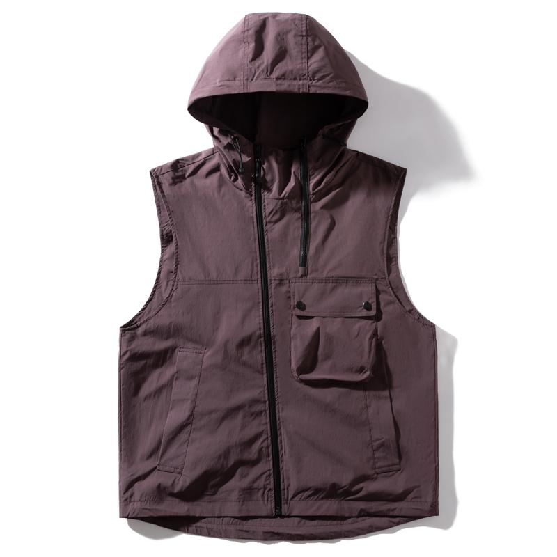 Unisex Lightweight Hooded Vest, Casual Outdoor Sleeveless Jacket with Pockets (M-3XL)