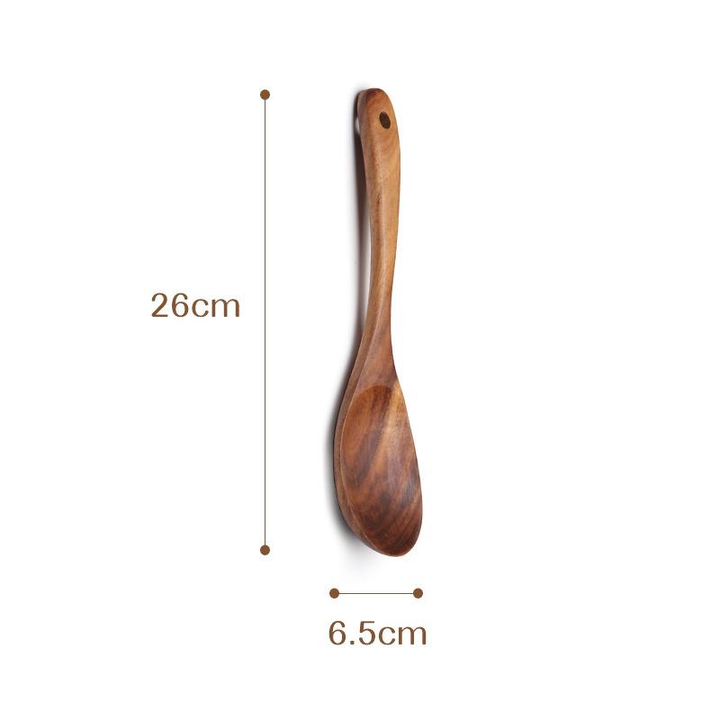 2Pcs Wooden Salad Servers Spoon Fork Set Salad Spoon and Fork Kit Long Handle Serving Salad Scoop Tableware Kitchen Utensil