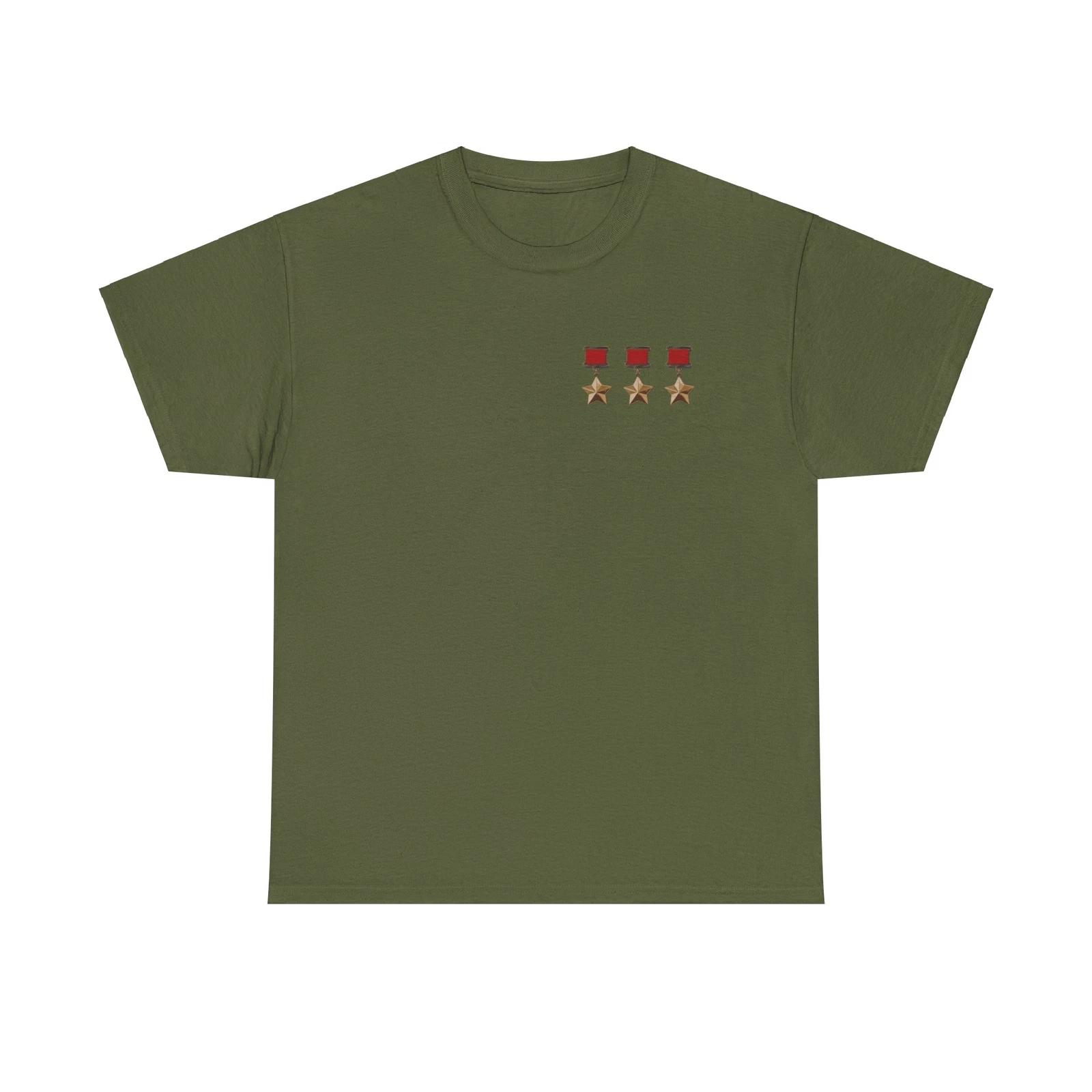 Hero of the Soviet Union Thrice Awarded T-Shirt - USSR Russia Cold War 12 Colors 2XL