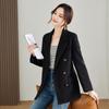 TERRE BLEUE Women's Mid-Length Down Blazer Jacket