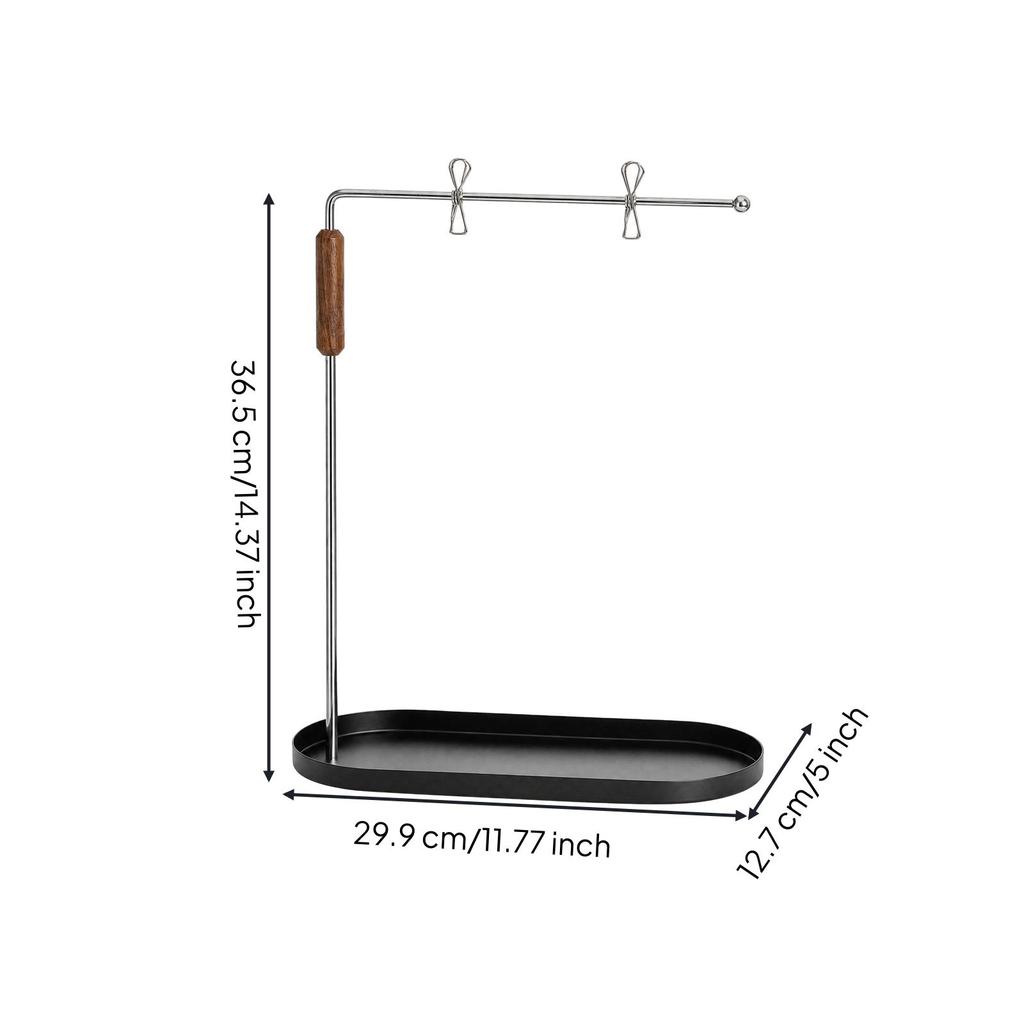 Menu Display Stand with Tray Freestanding Photo Rack Metal Clips