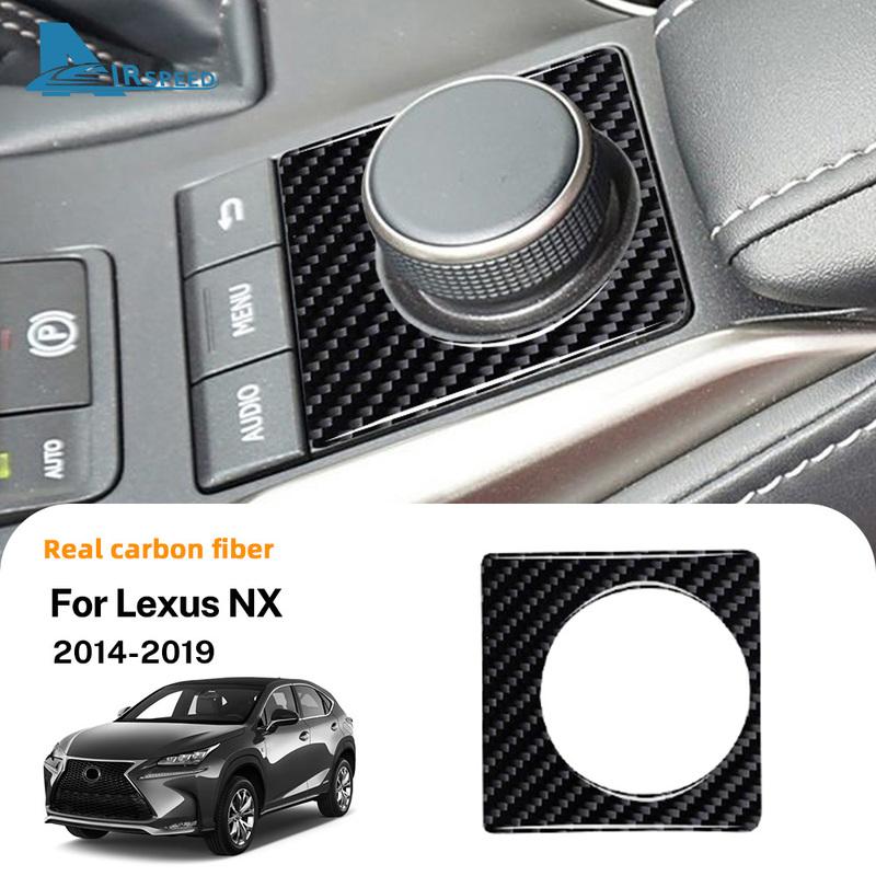 Real Soft Carbon Fiber Sticker For Lexus NX 200 200t 300 300h 2014 2015 2016 2017 2018  LHD RHD Car Multimedia Knob Button