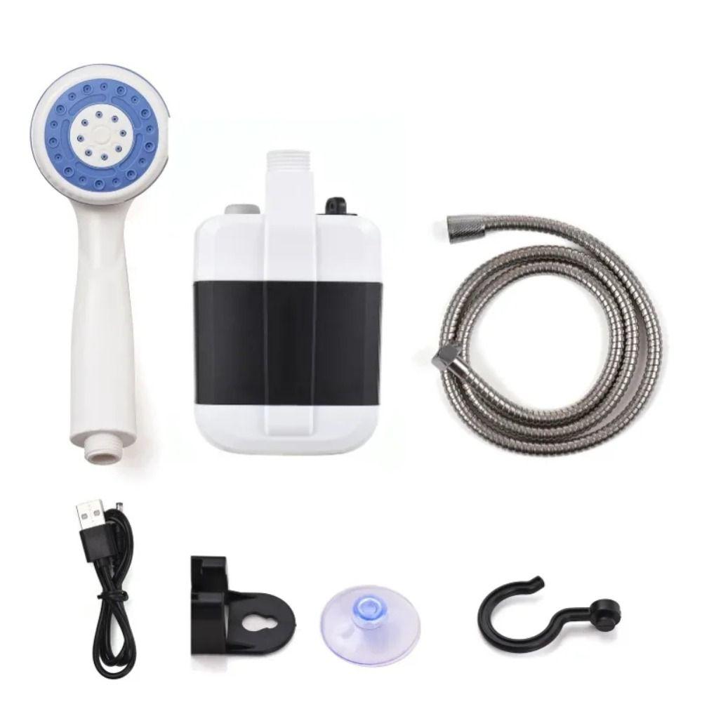 USB Rechargeable Camping Electric Shower Head ABS Handheld Shower Pump  Hiking