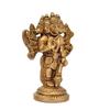 Panchmukhi Hanuman Idol, Handcrafted Anjaneya Bajrang Bali Murti, Gold, Brass
