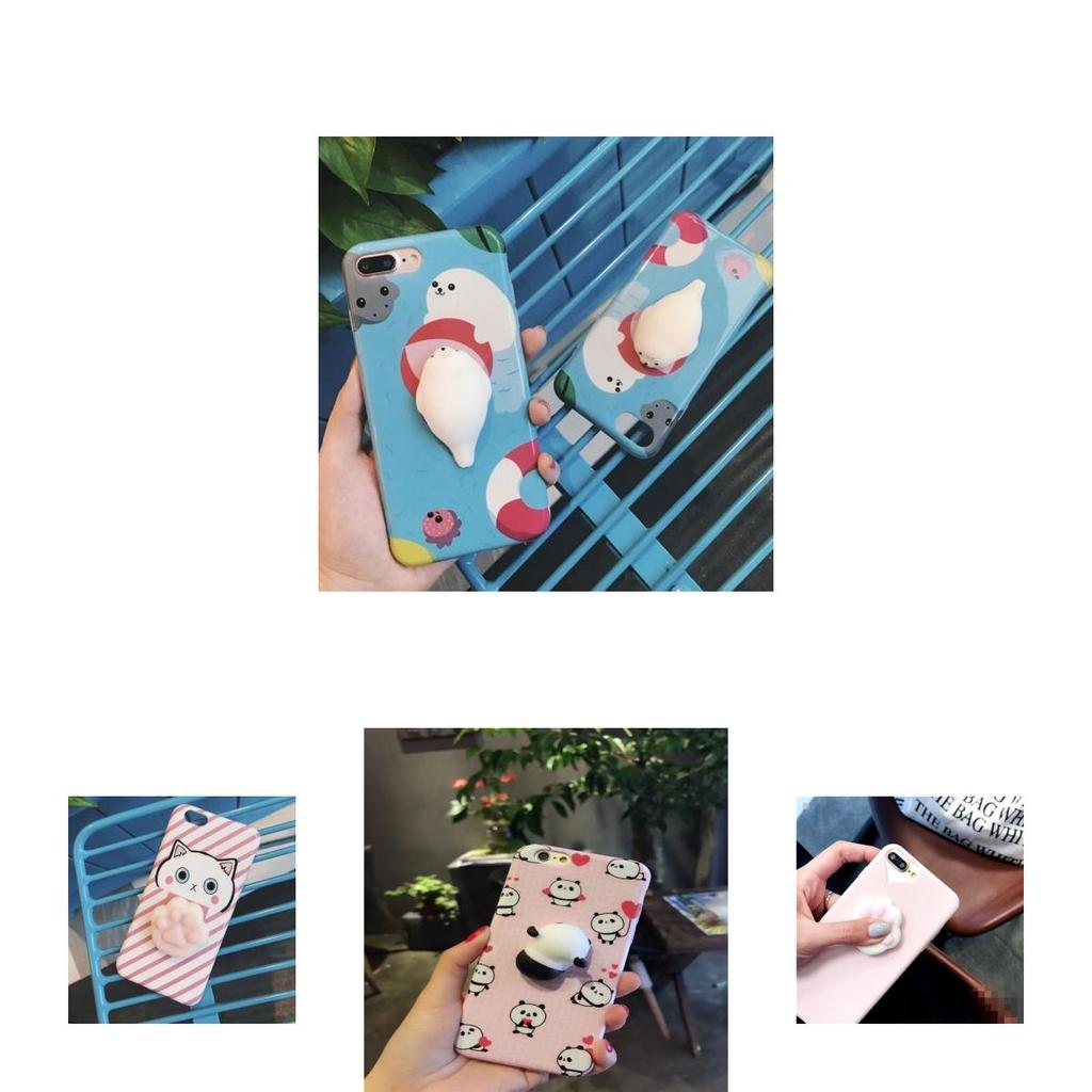 Zachte 3D Squishy Siliconen Kat Panda TPU Telefoonhoesje Cover Voor Iphone 6 6s 7 Plus